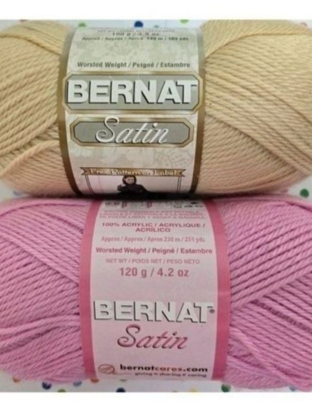 BEENAT SATIN YARN Camel & Flamingo Pink